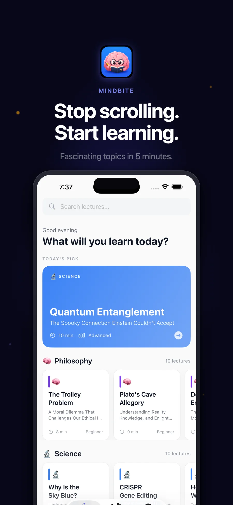 Inicio de MindBite: qué vas a aprender hoy
