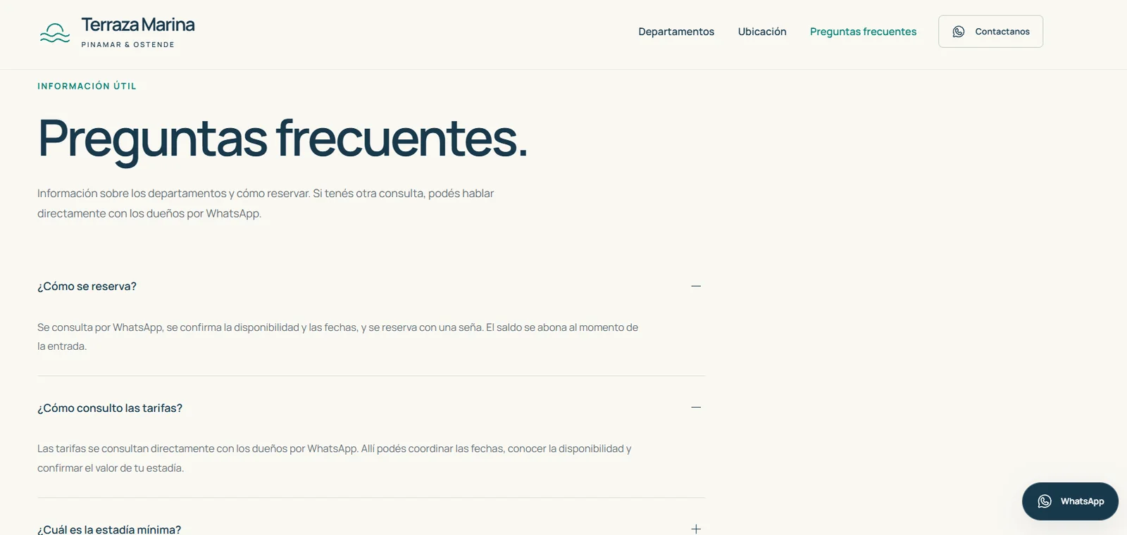 Preguntas frecuentes sobre reservas y tarifas